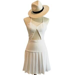Nasty Gal White Cut Out Tennis Style Mini Dress